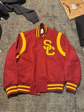 Unisex USC Athletics Scarlet & Gold Letterman Jacket - USC Trojans